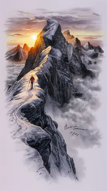 Snow Peaks framed wall art print — Casa Blend