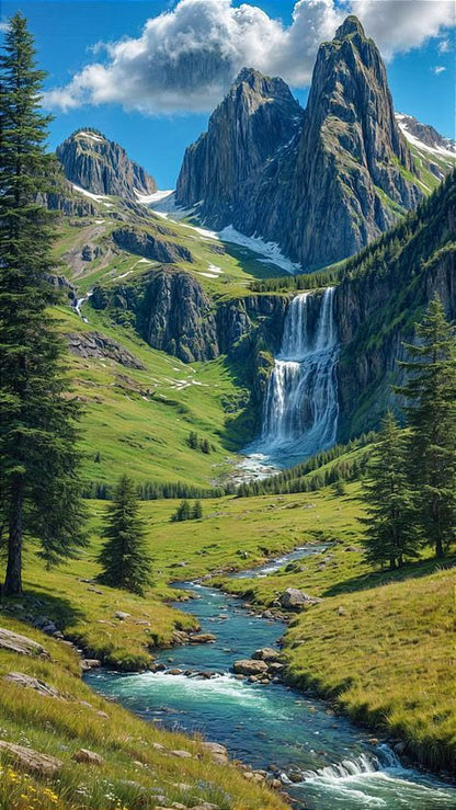 Stream Valley framed wall art print — Casa Blend