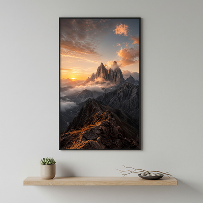 Nature’s Majesty - Sunrise with Rocky Cliff