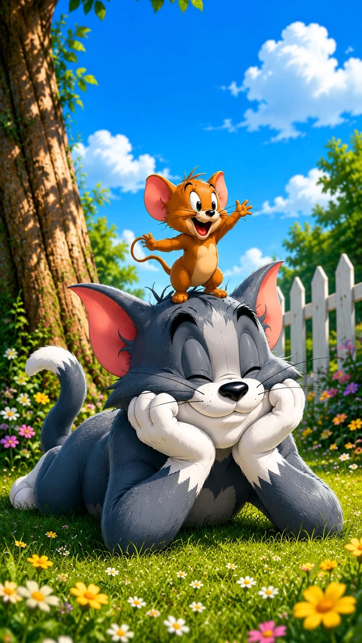 Tom and Jerry framed wall art print — Casa Blend