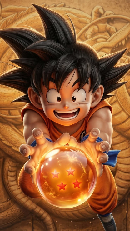 Young Goku framed wall art print — Casa Blend